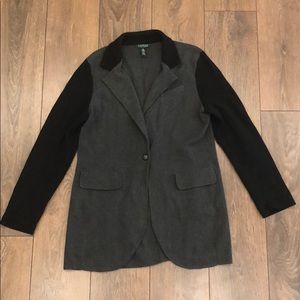 Lauren Ralph Lauren Black and Gray Blazer Size XL
